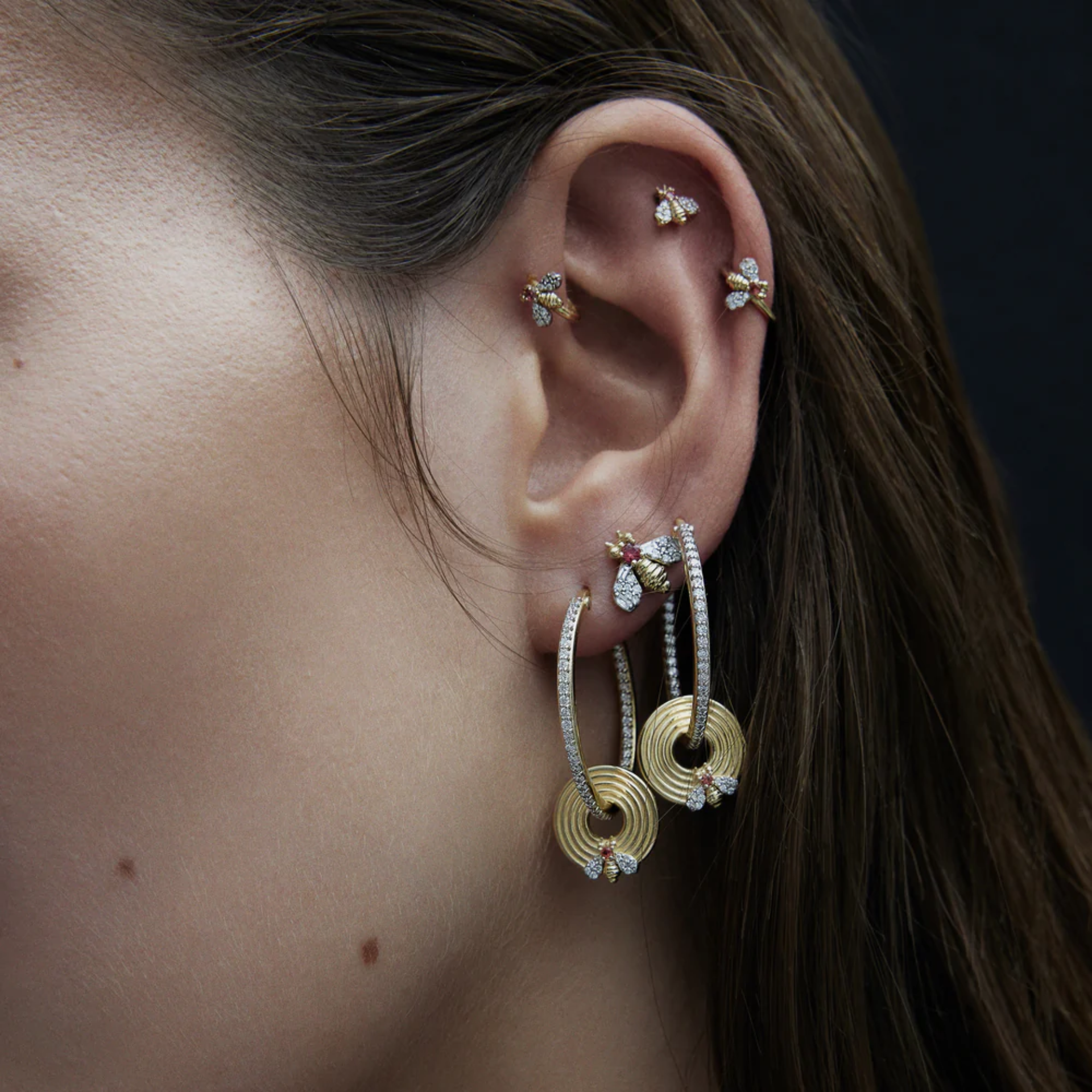 Firefly Mini Halka Küpe resmi