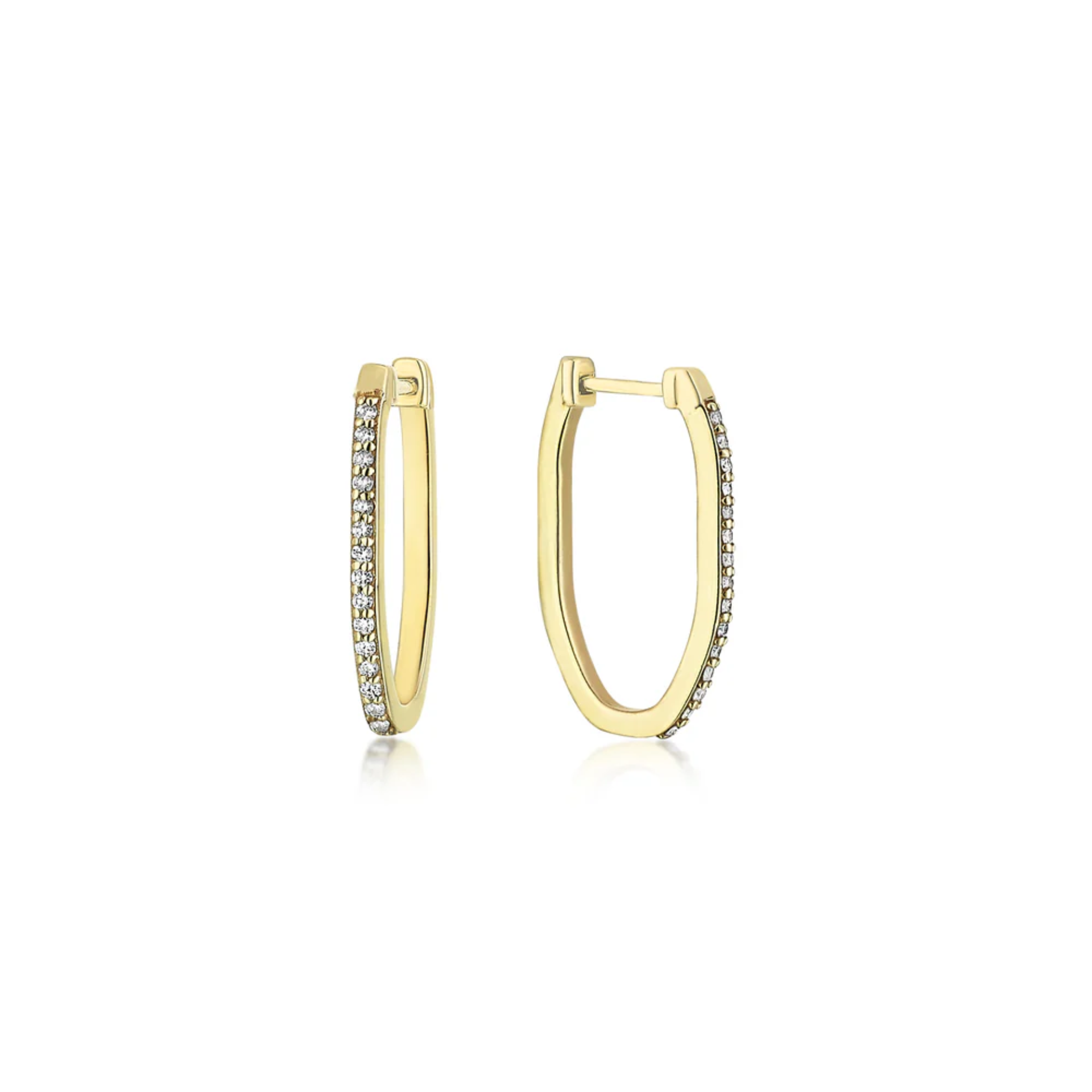 Small Mahuka Pave Diamod Halka Küpe resmi