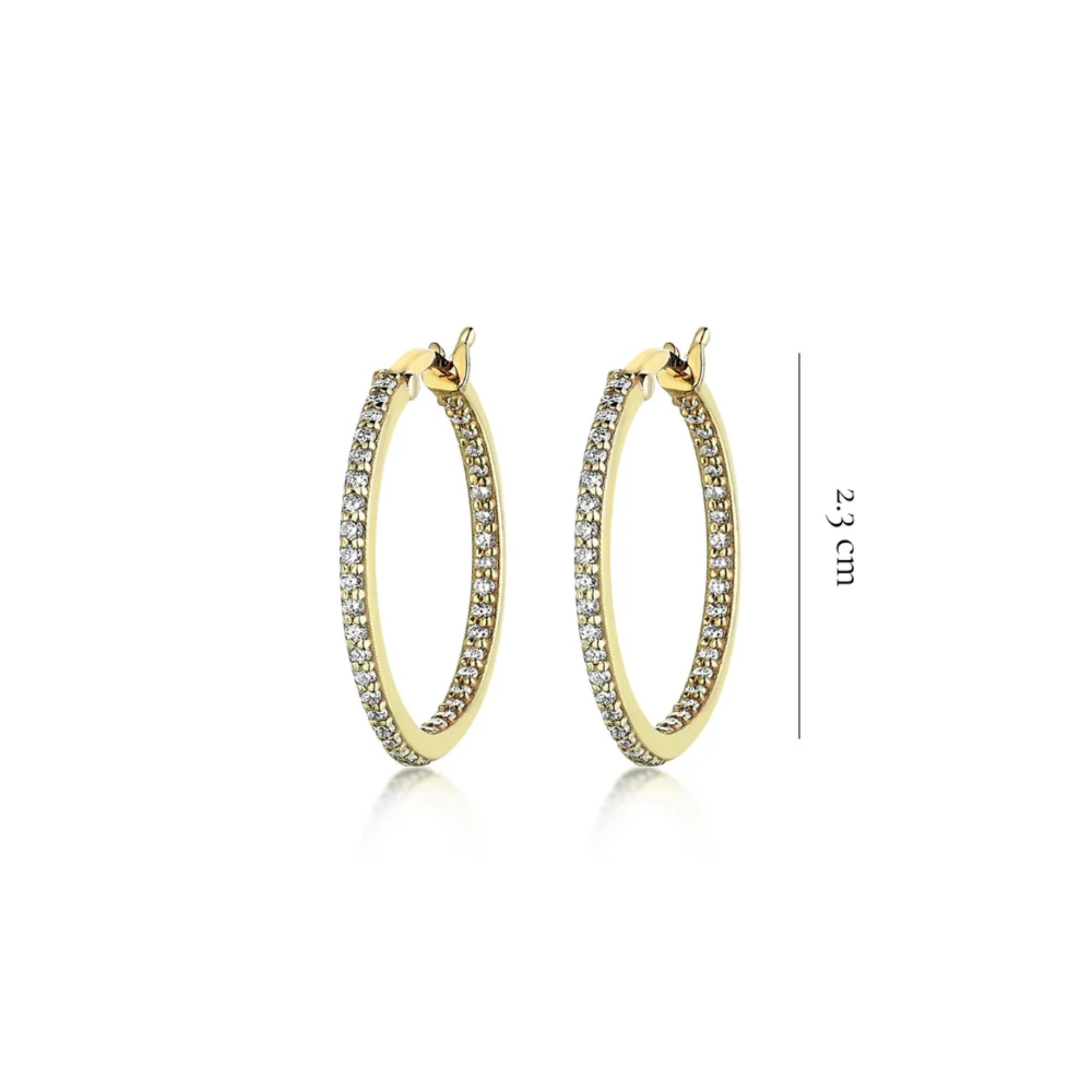 Medium Pave Halka Küpe resmi