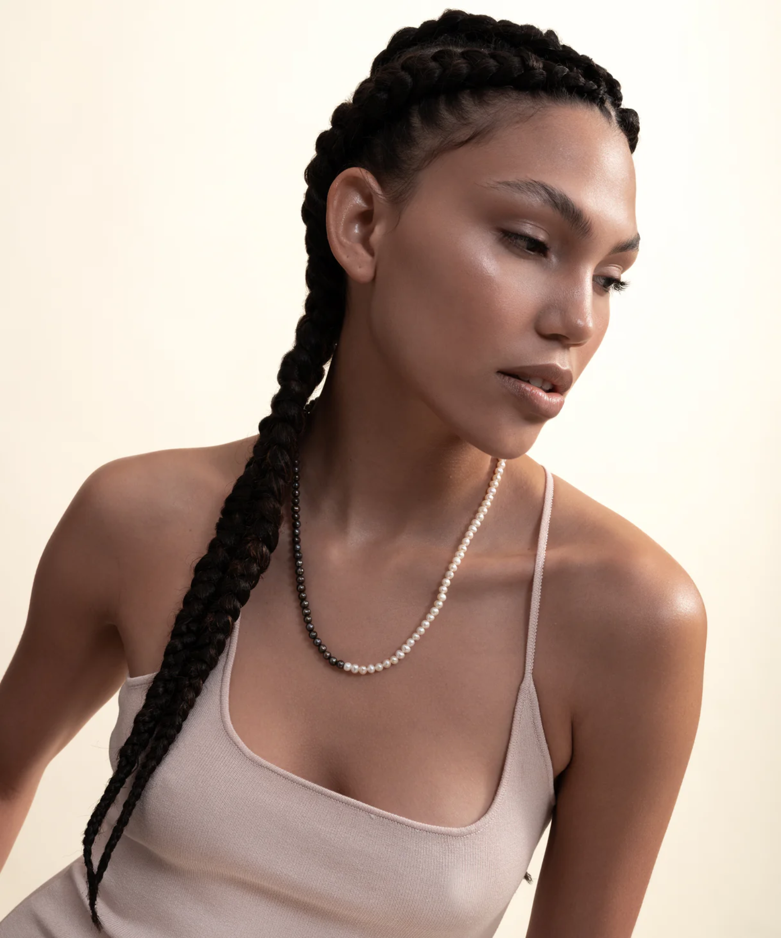 Sümer Siyah & Beyaz İnci Kolye resmi