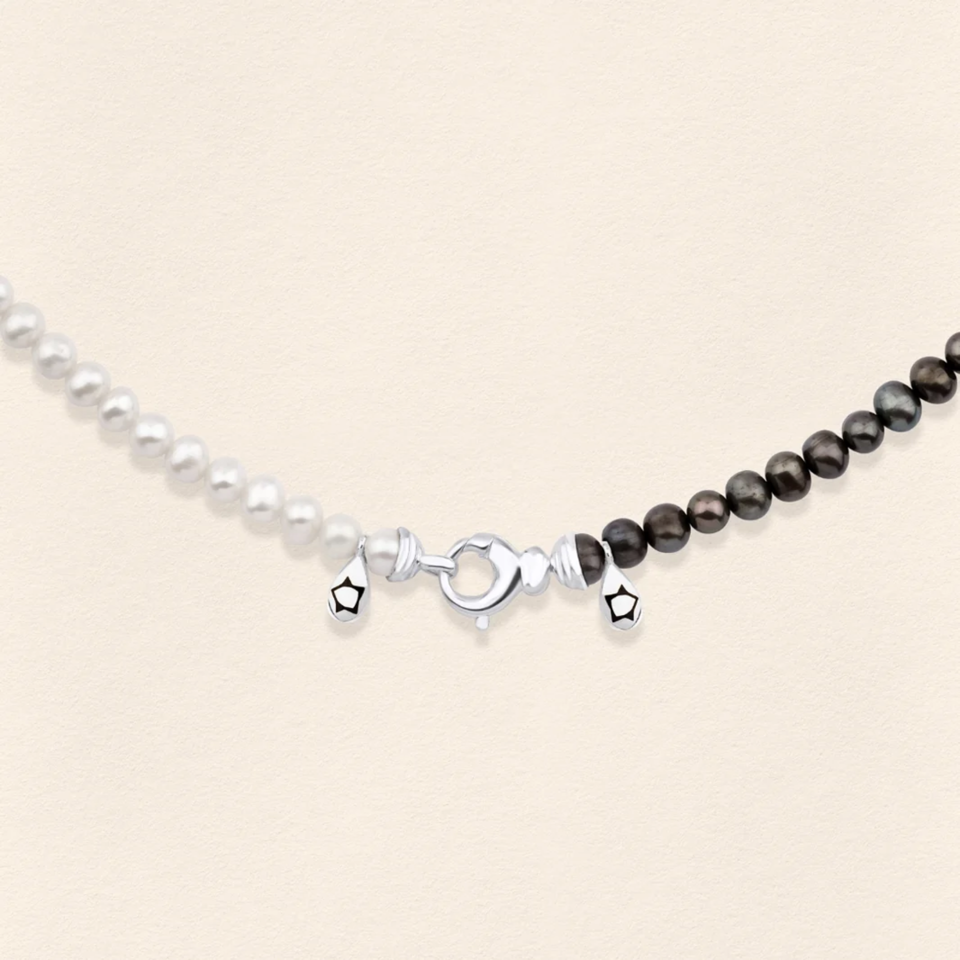 Sümer Siyah & Beyaz İnci Kolye resmi