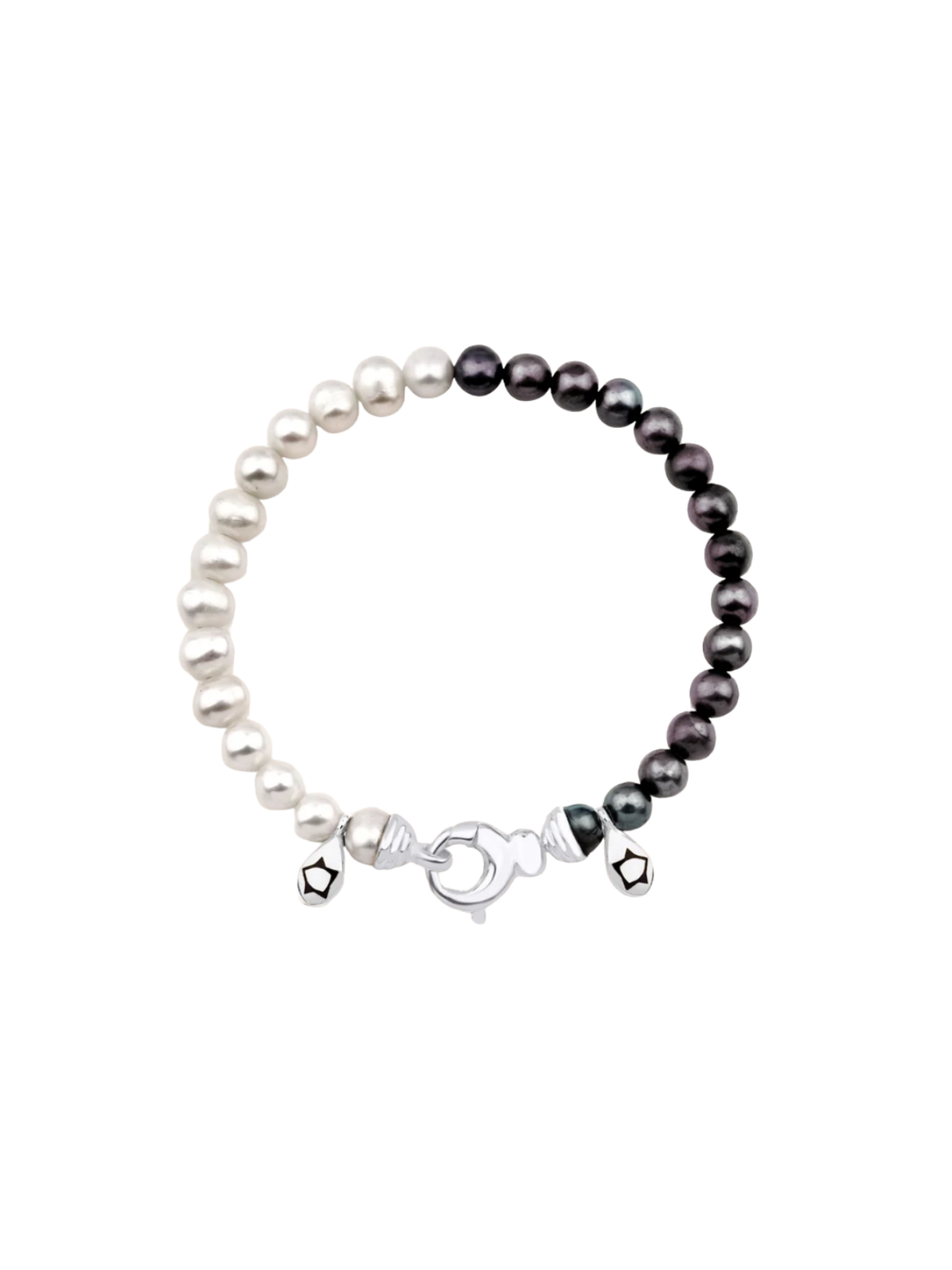 Sümer Siyah & Beyaz İnci Bilezik resmi