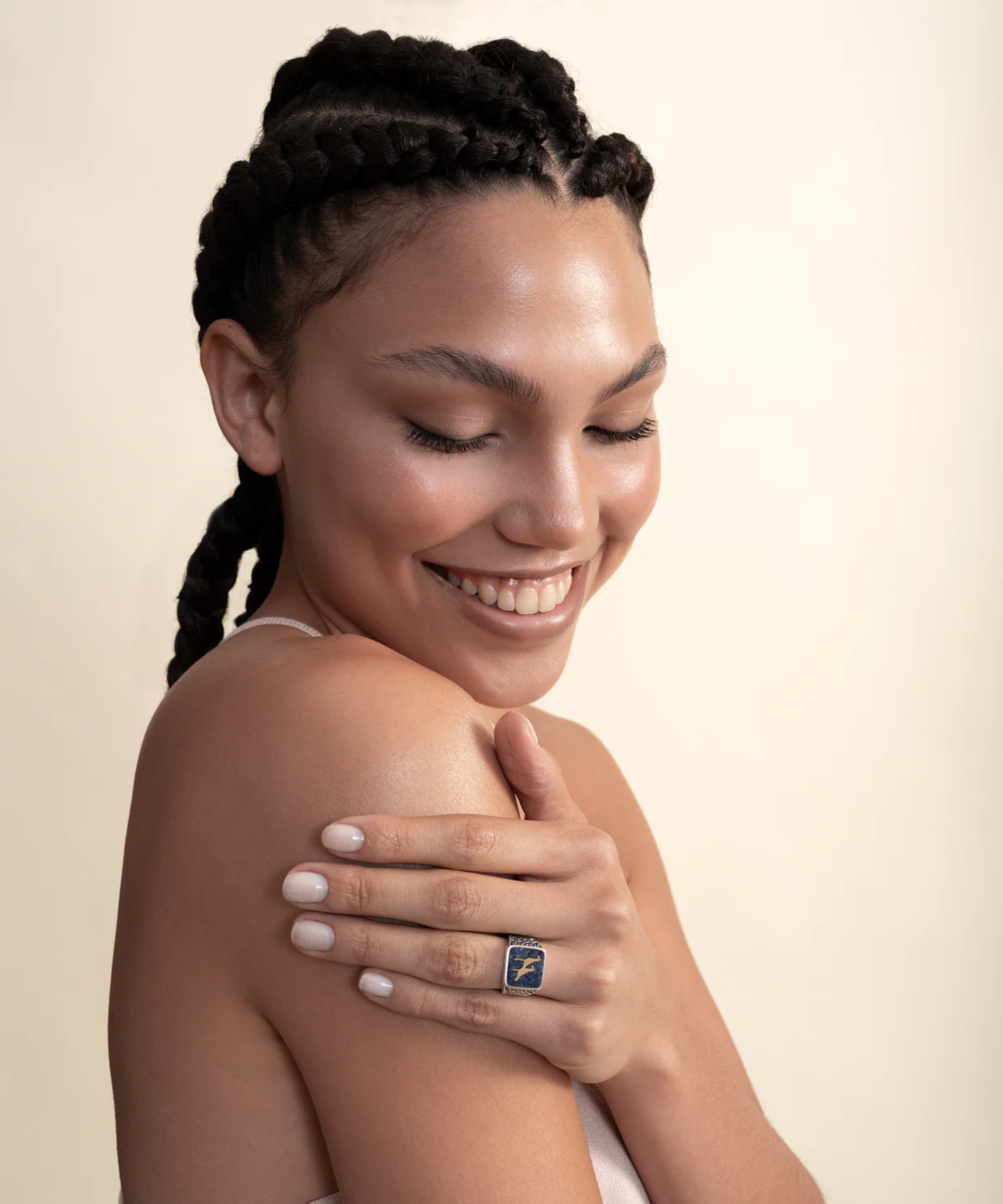 Lapis Turna Telkari Unisex Yüzük Silver resmi