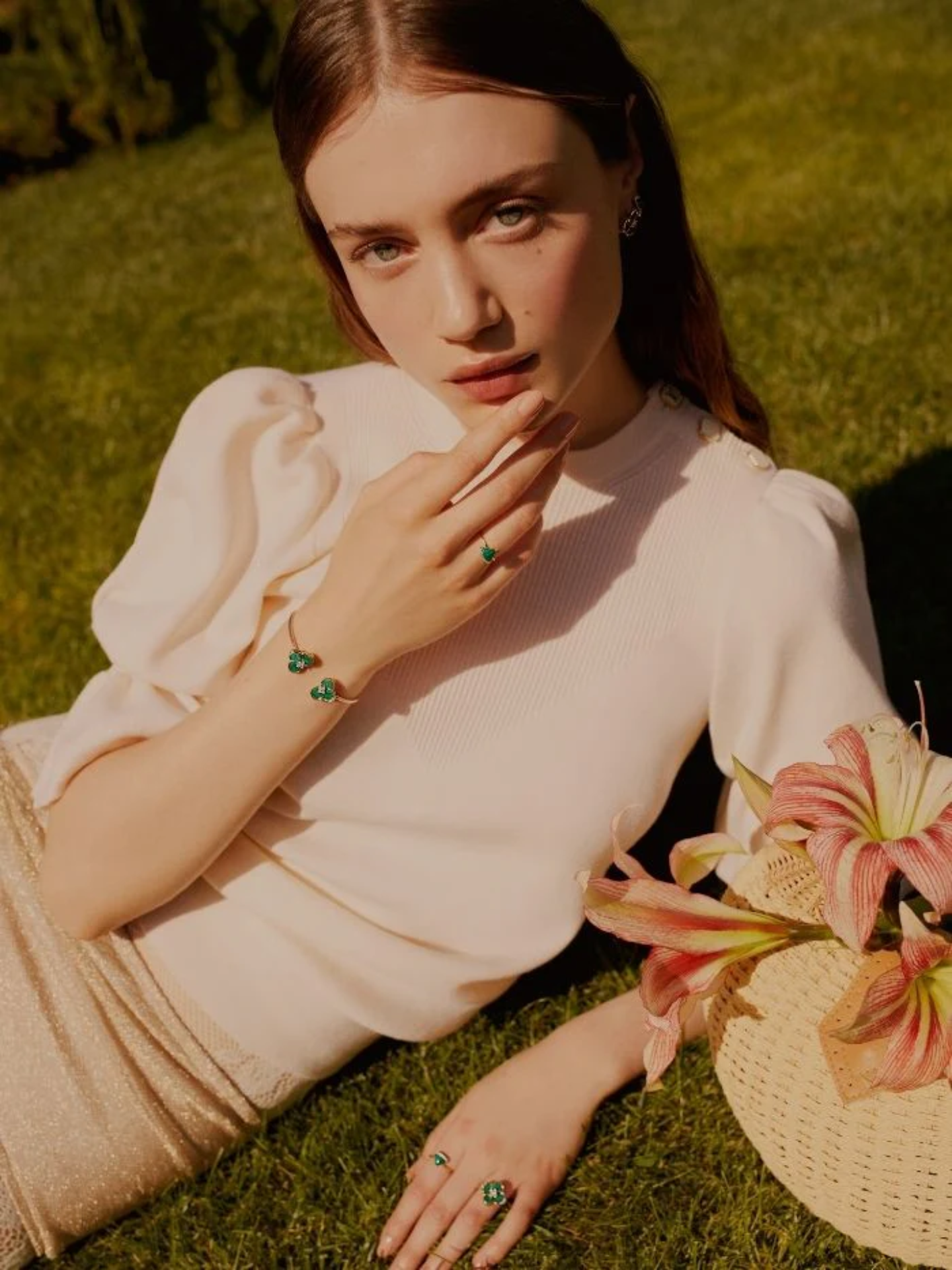 Flora Malahit Bilezik resmi