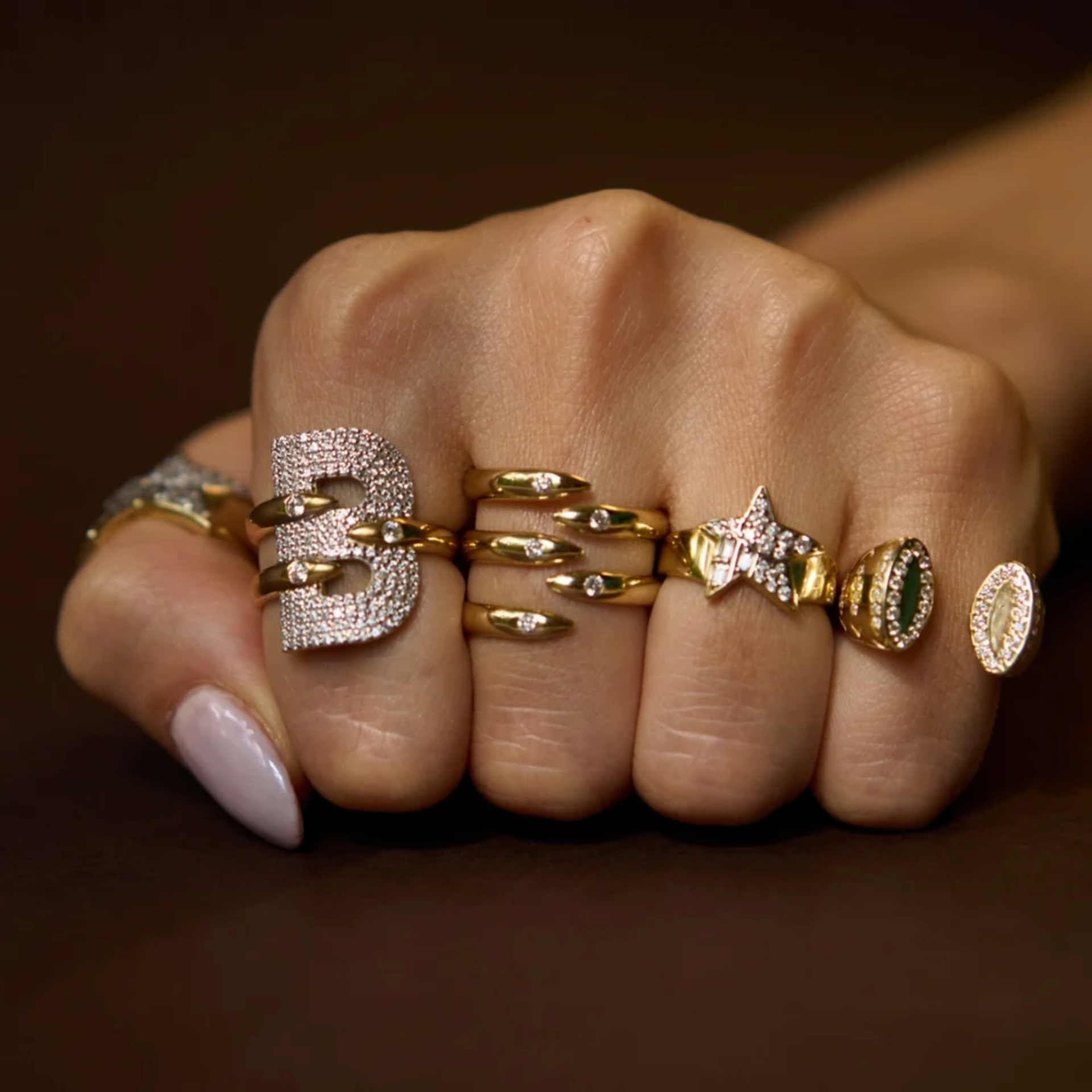 Presa Initial B Harf Yüzük resmi