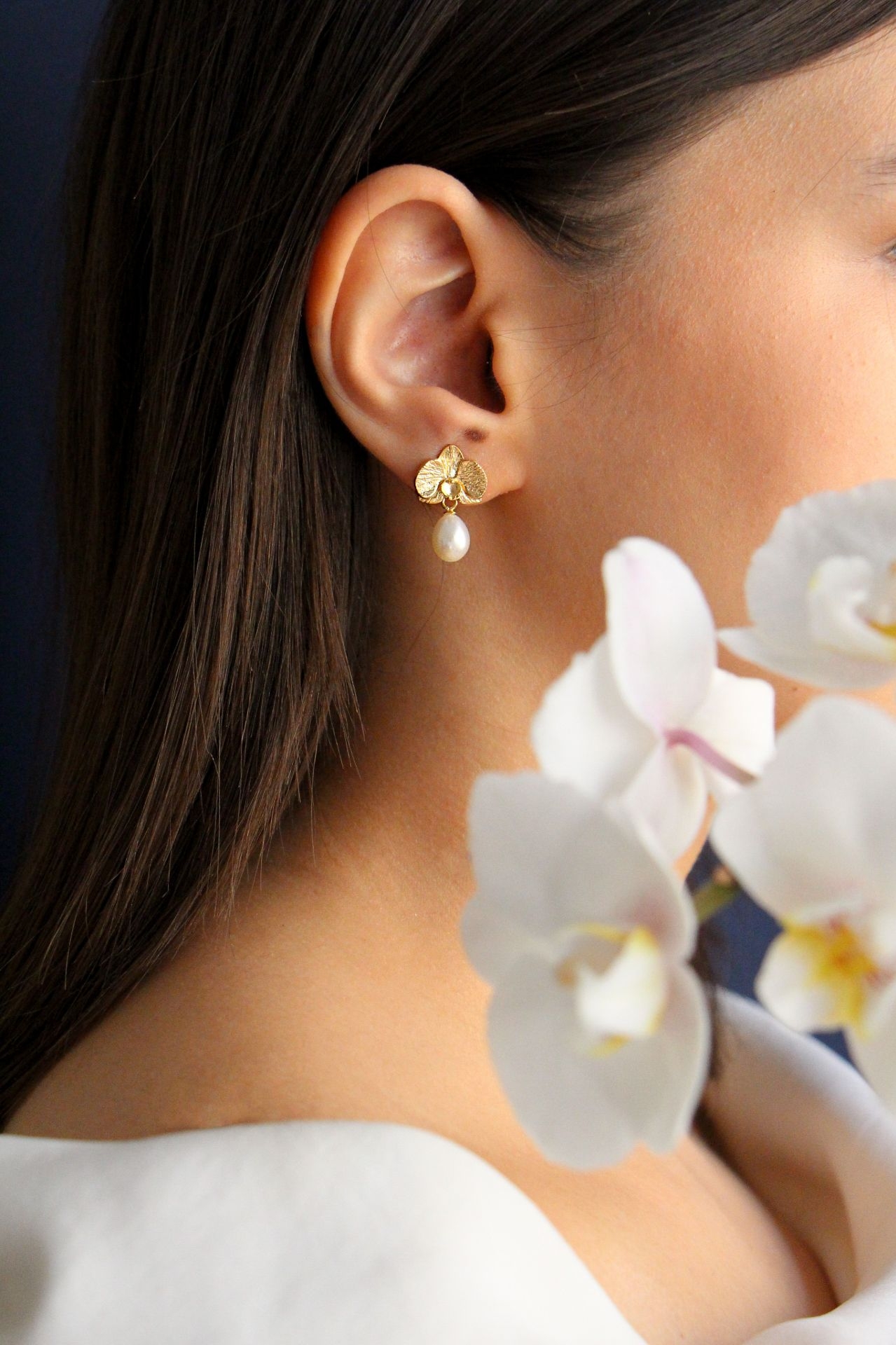 Orkide İnci Küpe resmi