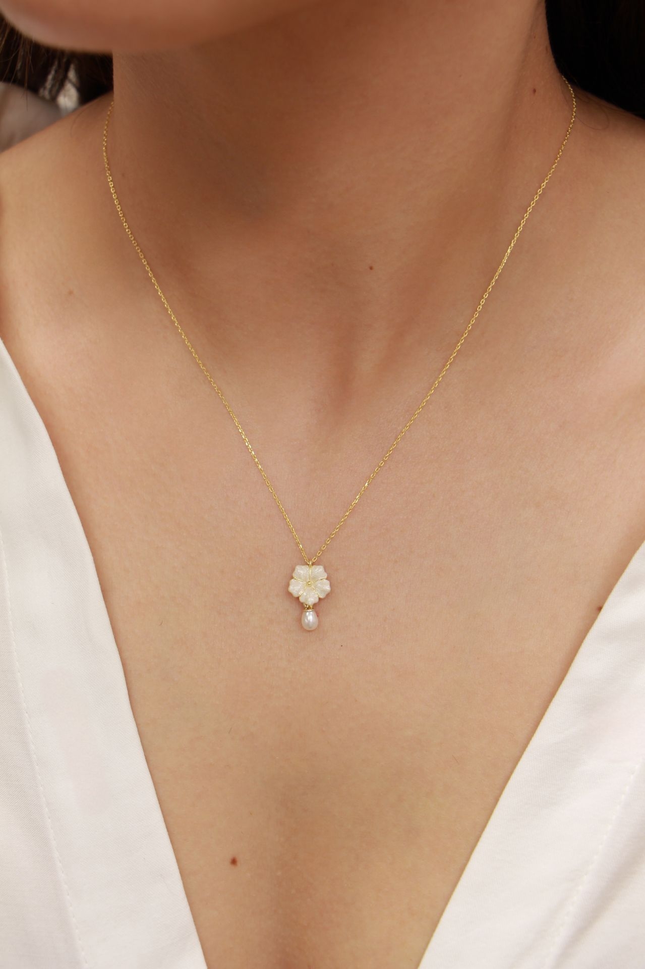 Bavella Mini İnci Kolye resmi