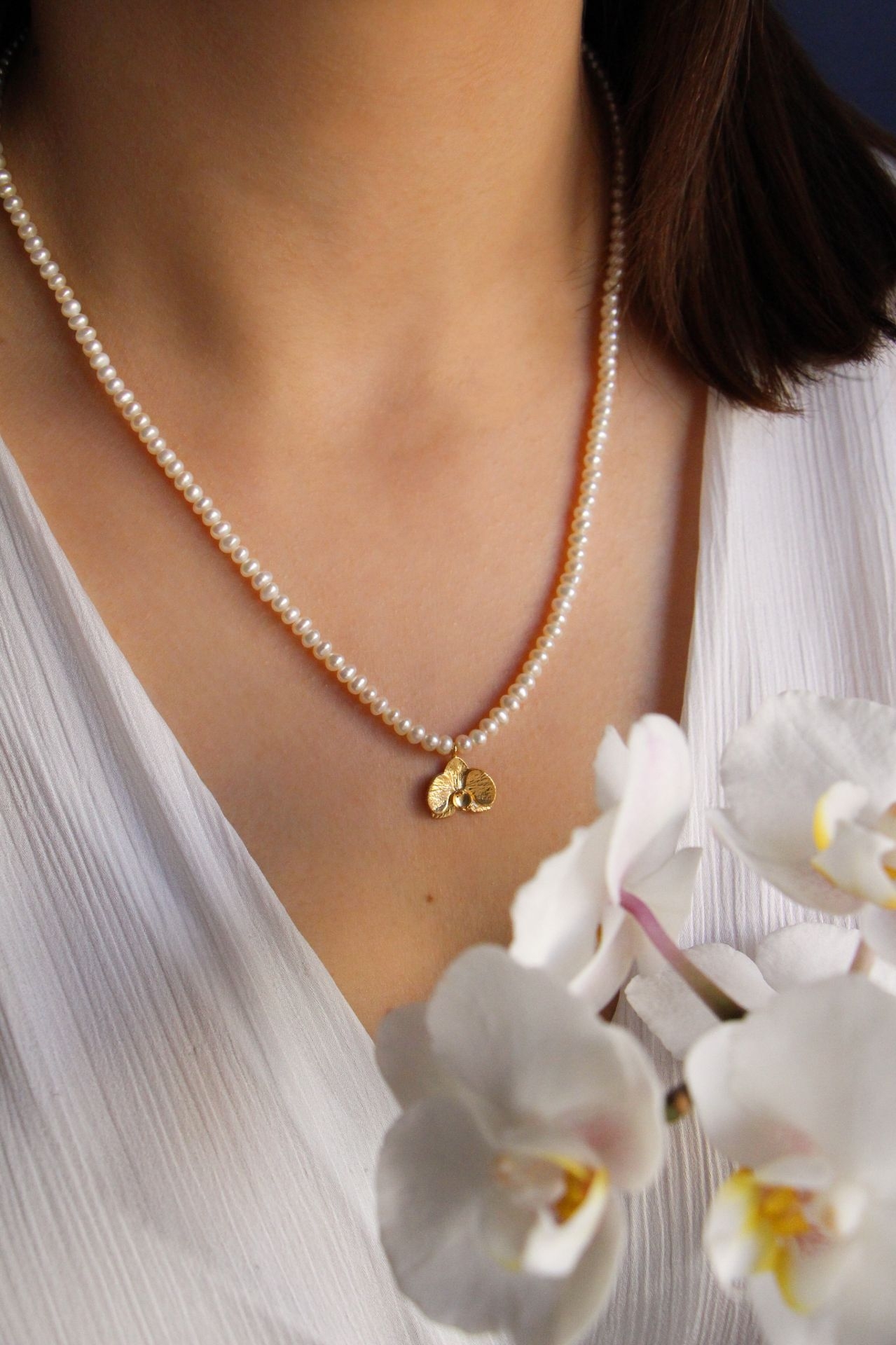 Orkide İnci Kolye resmi