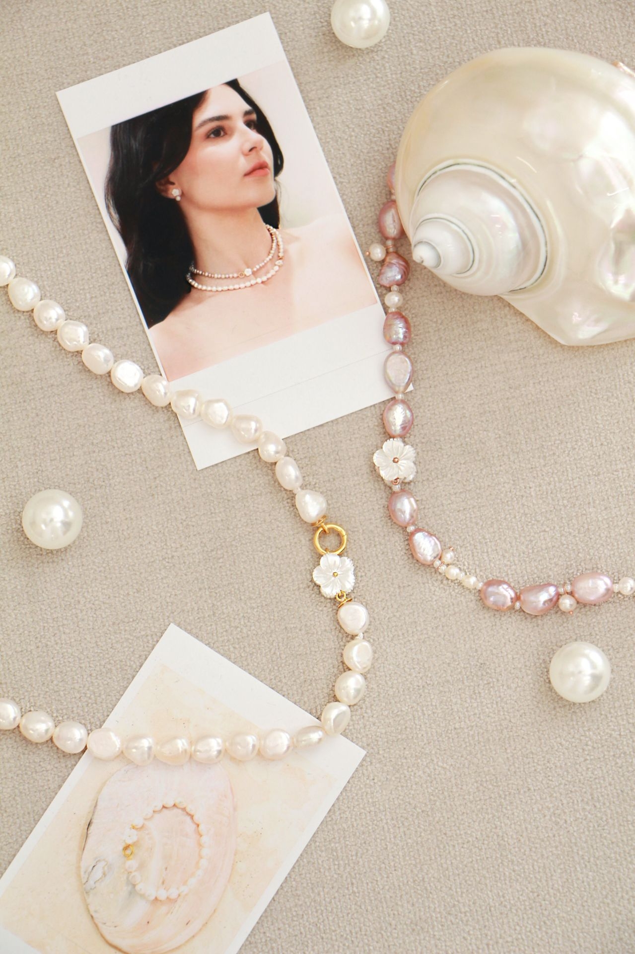 Cleito Matmazel İnci Kolye resmi