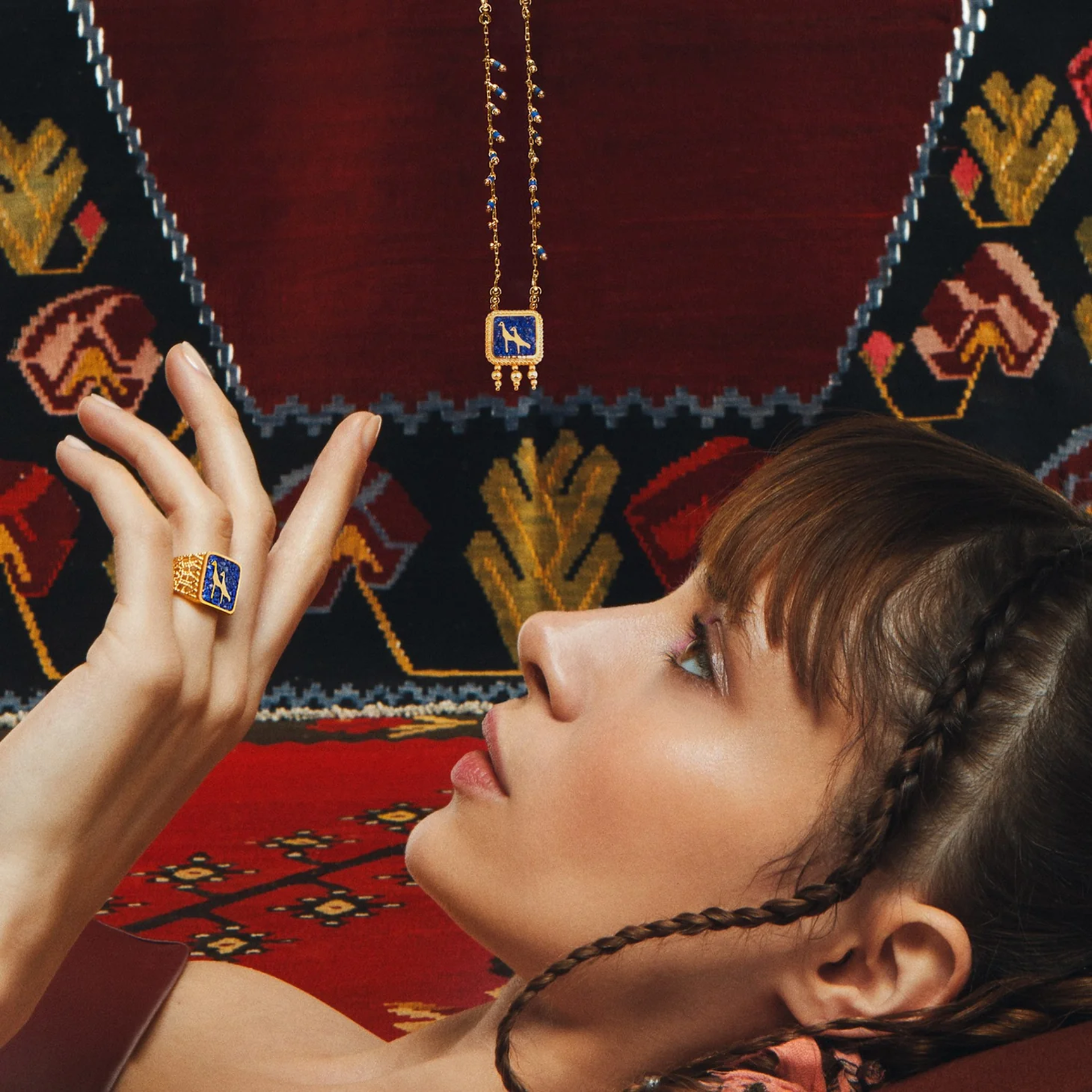 Lapis Turna Telkari Unisex Yüzük resmi