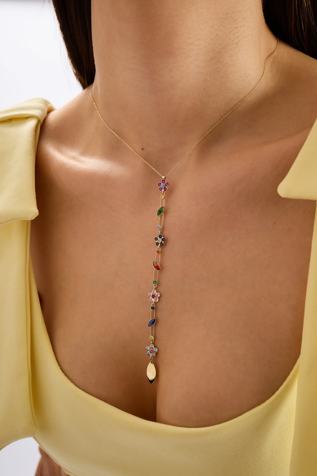 Hedera Paperclip 14 Ayar Altın Kadın Kolye resmi