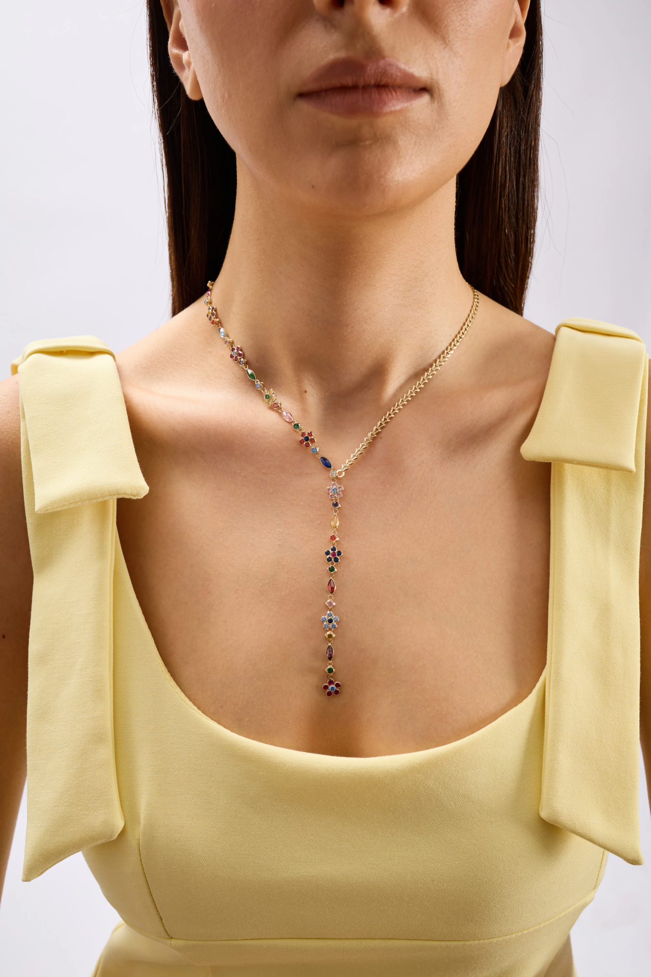 Herringbone Paradise 14 Ayar Altın Kadın Kolye resmi