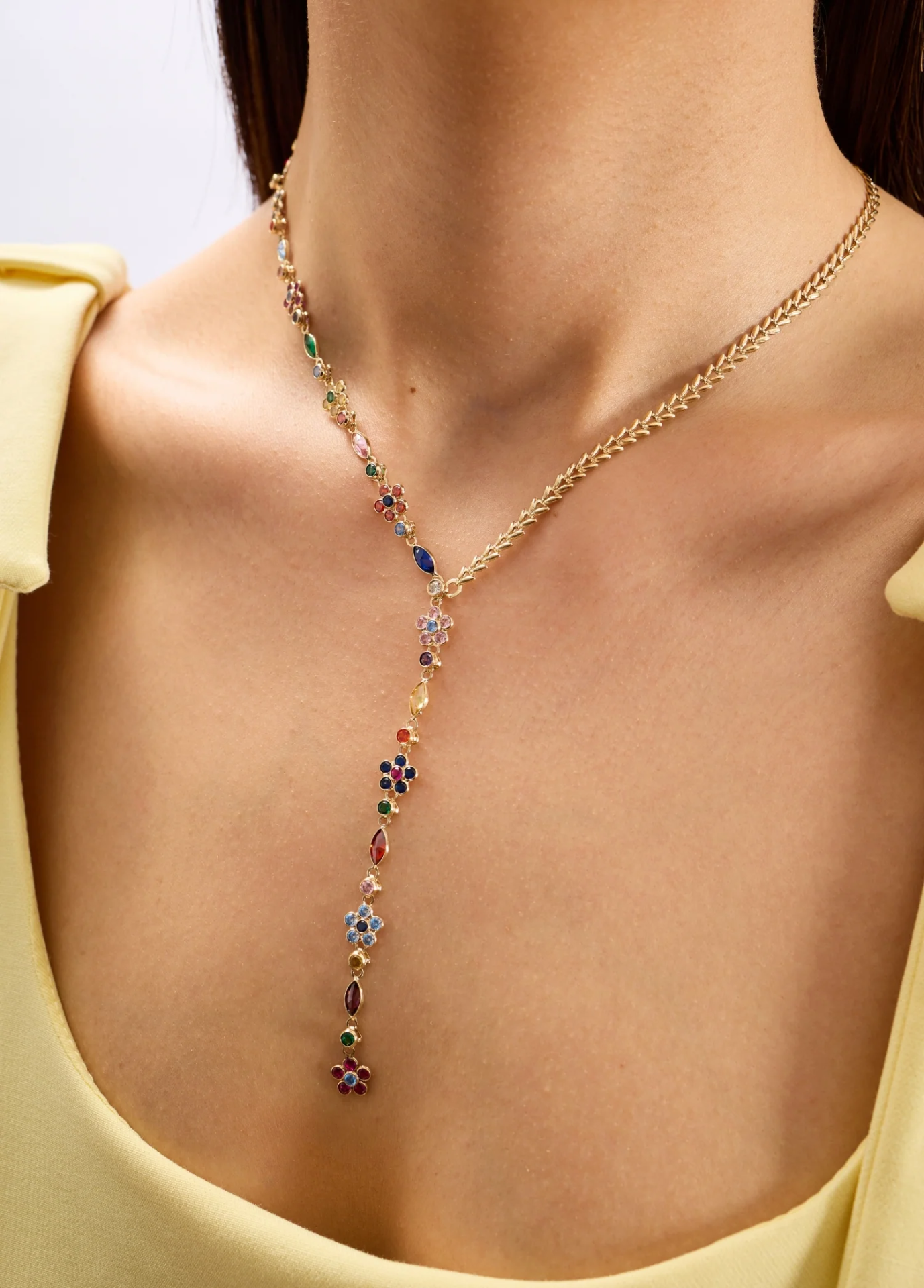 Herringbone Paradise 14 Ayar Altın Kadın Kolye resmi