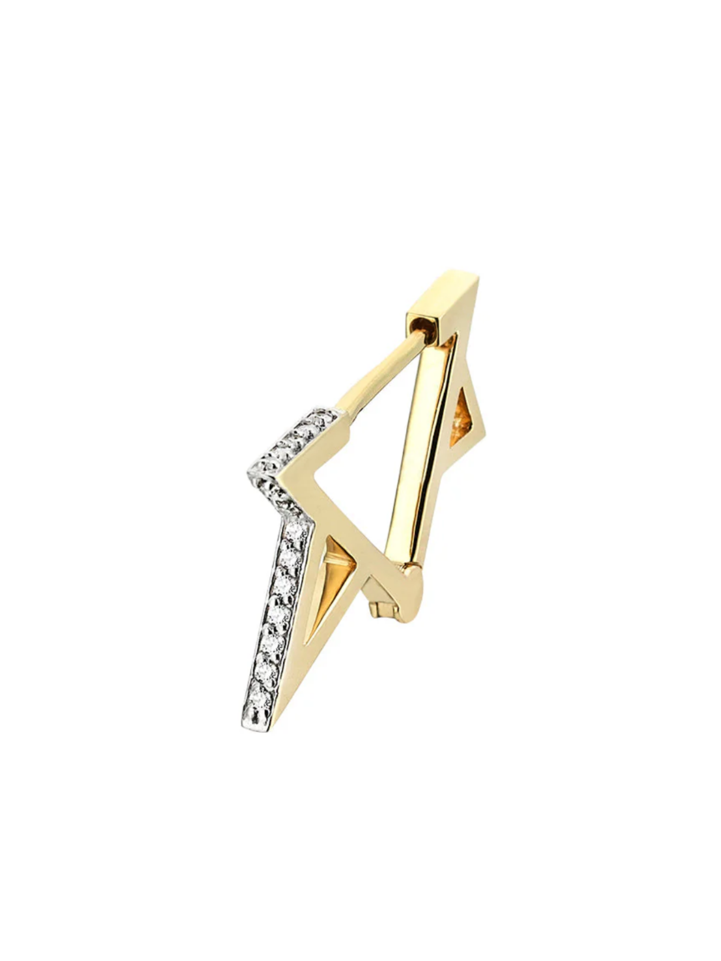 Mini Yıldız Diamond Altın Halka Küpe resmi