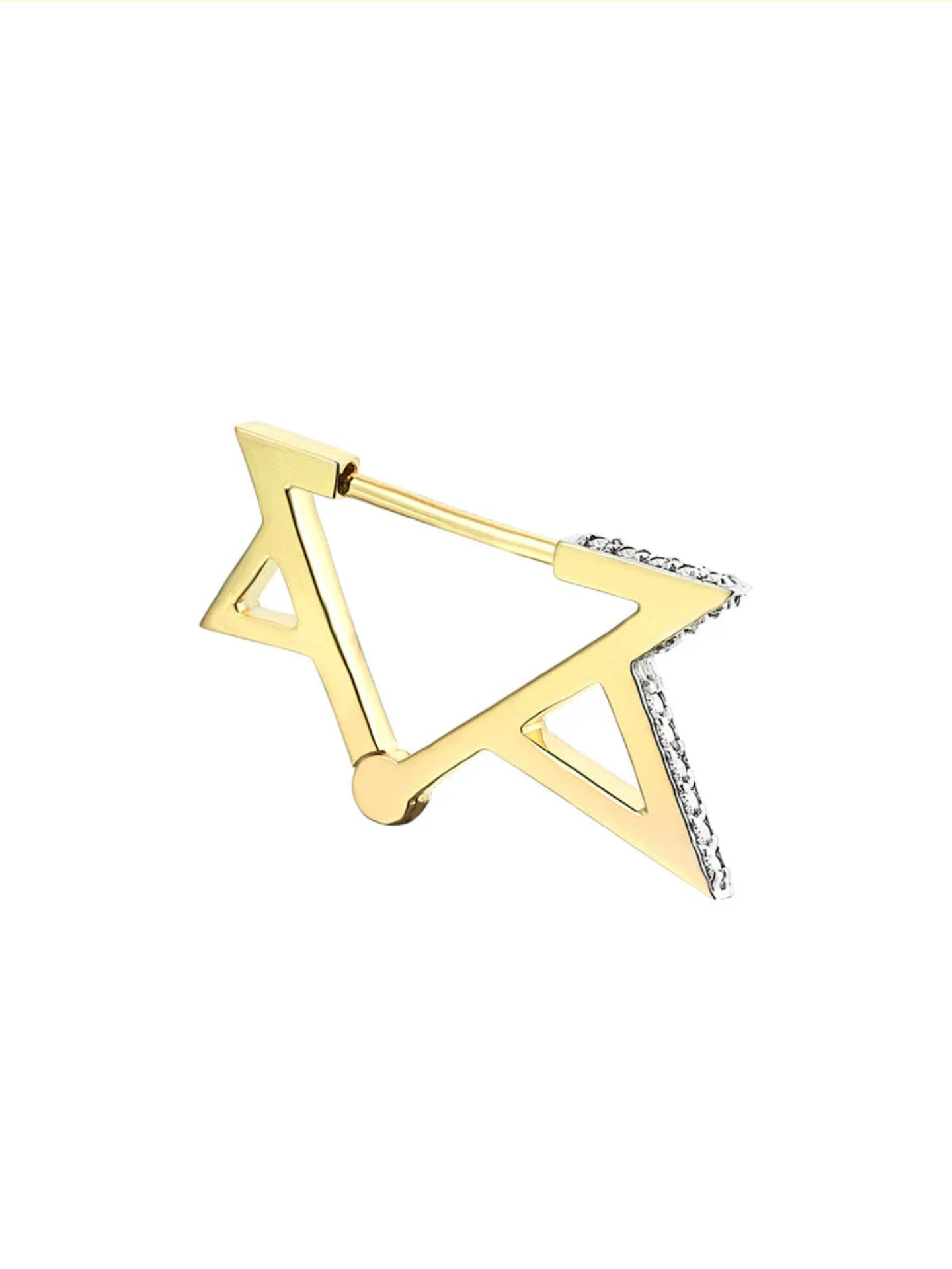 Mini Yıldız Diamond Altın Halka Küpe resmi