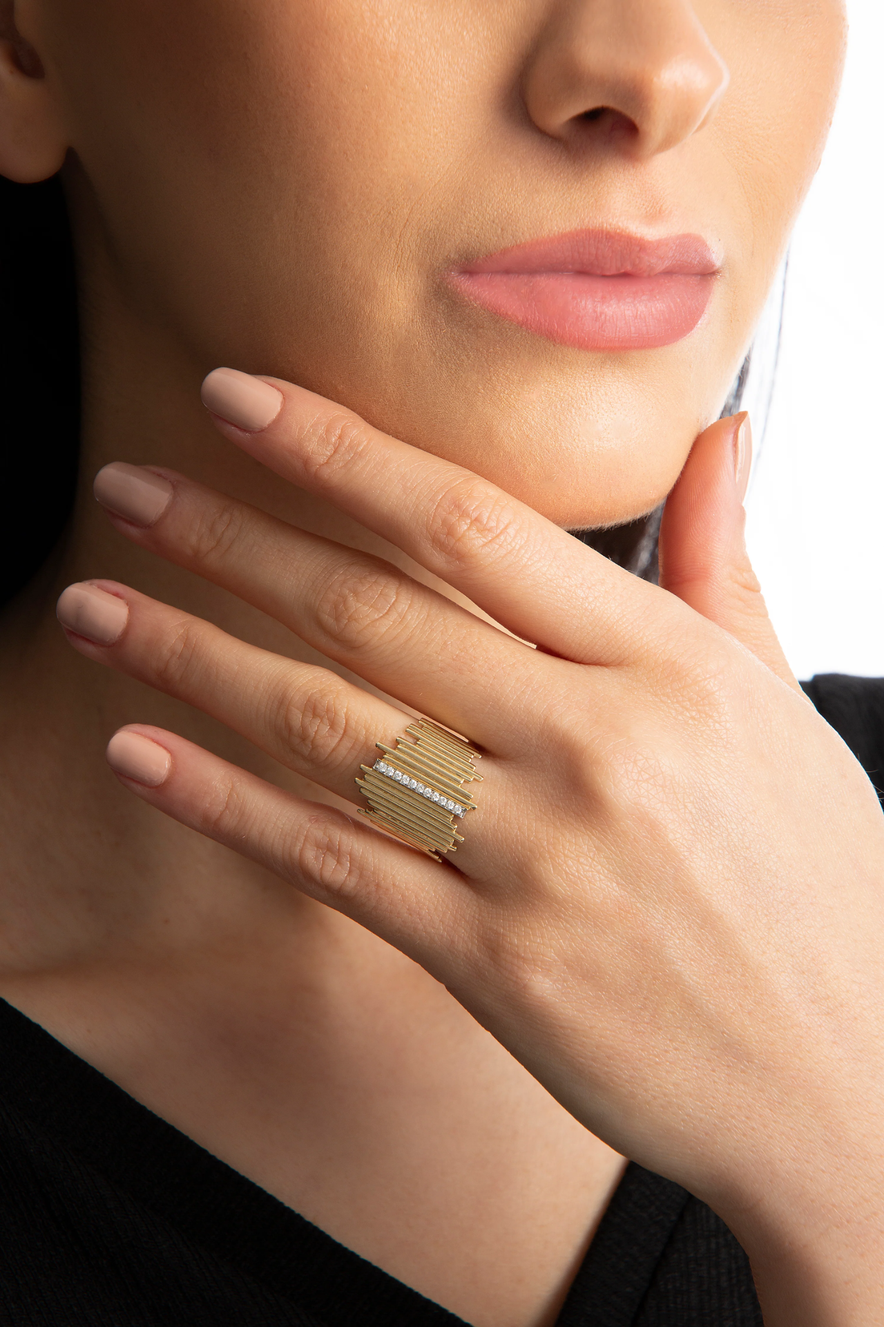 Stalactite Sarı Altın Yüzük resmi