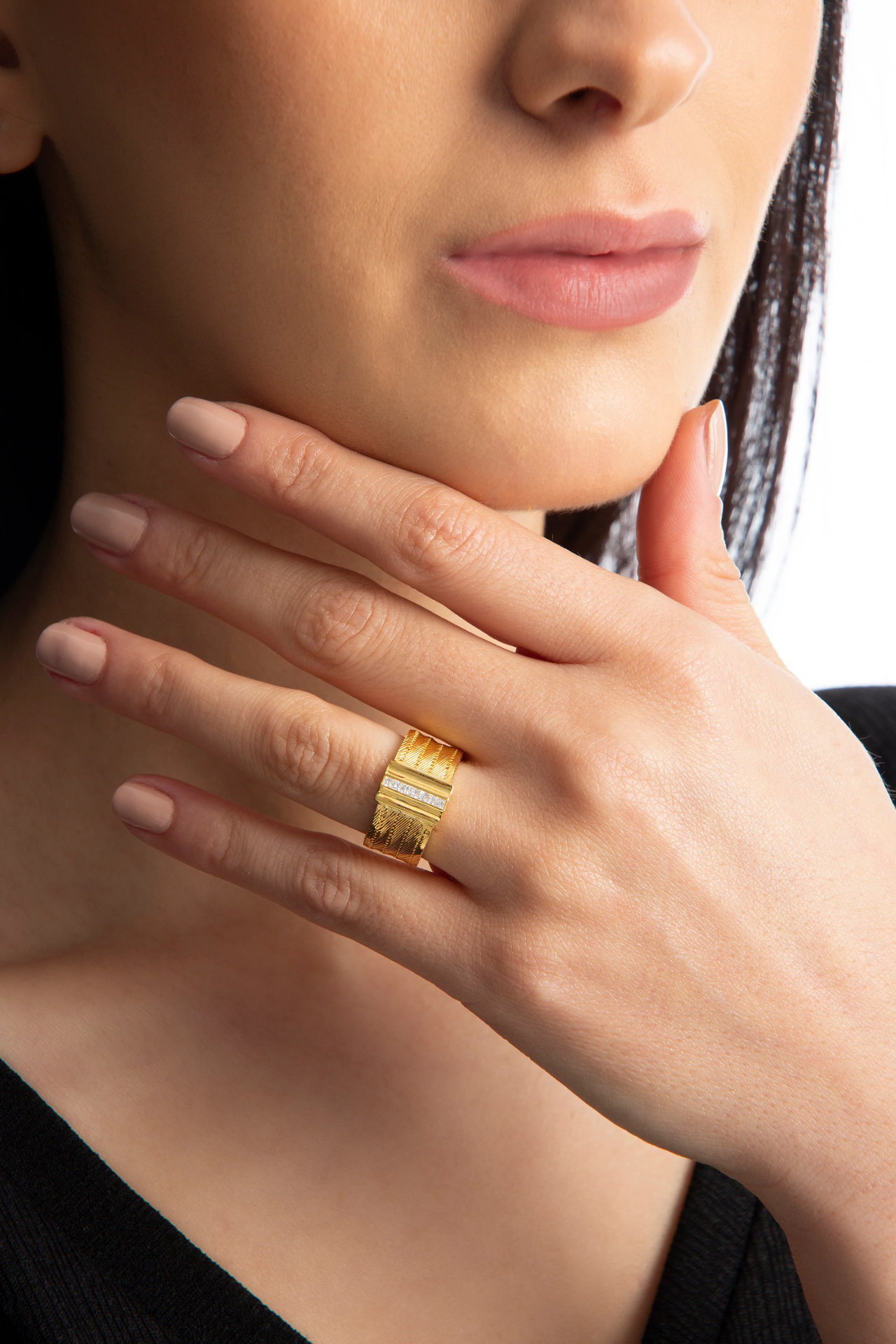 Five Line Diamond Yüzük resmi