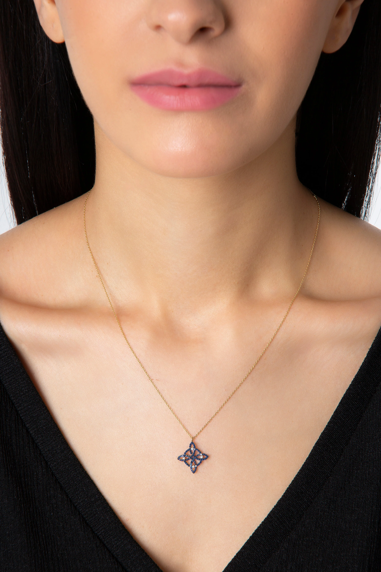 Full Magic Knot Sarı Altın Göz Kolye resmi