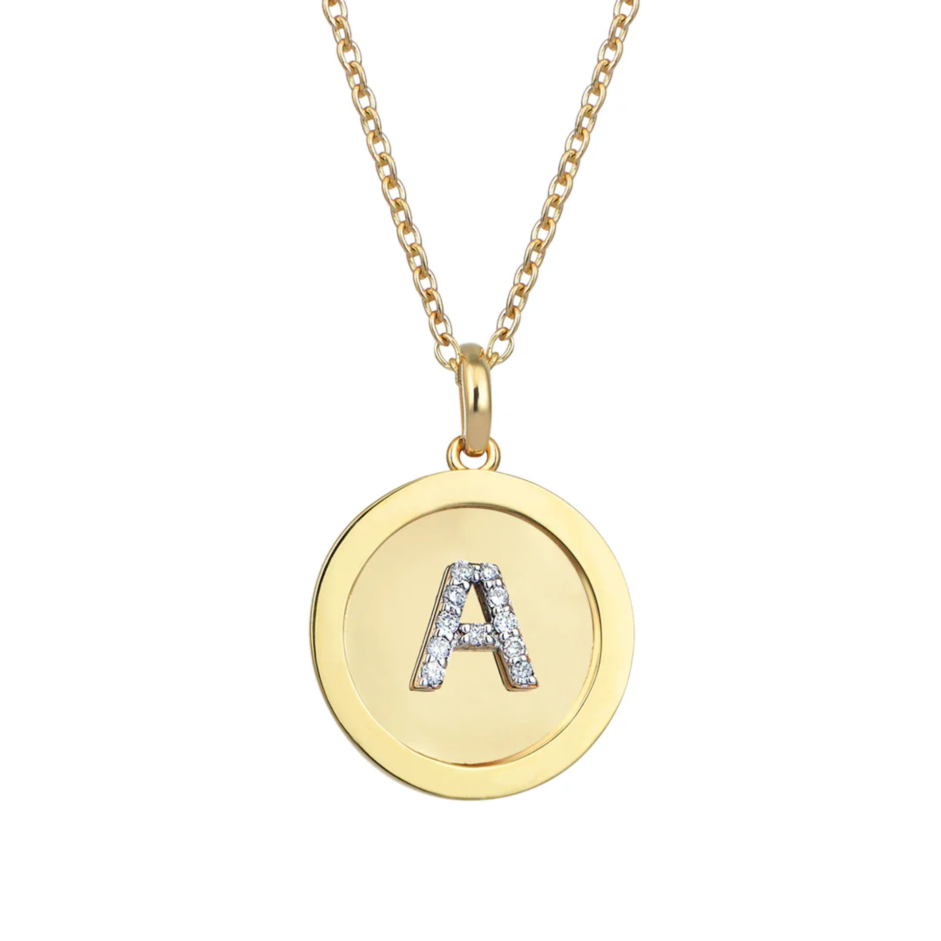 Initials Sarı Altın Kolye resmi