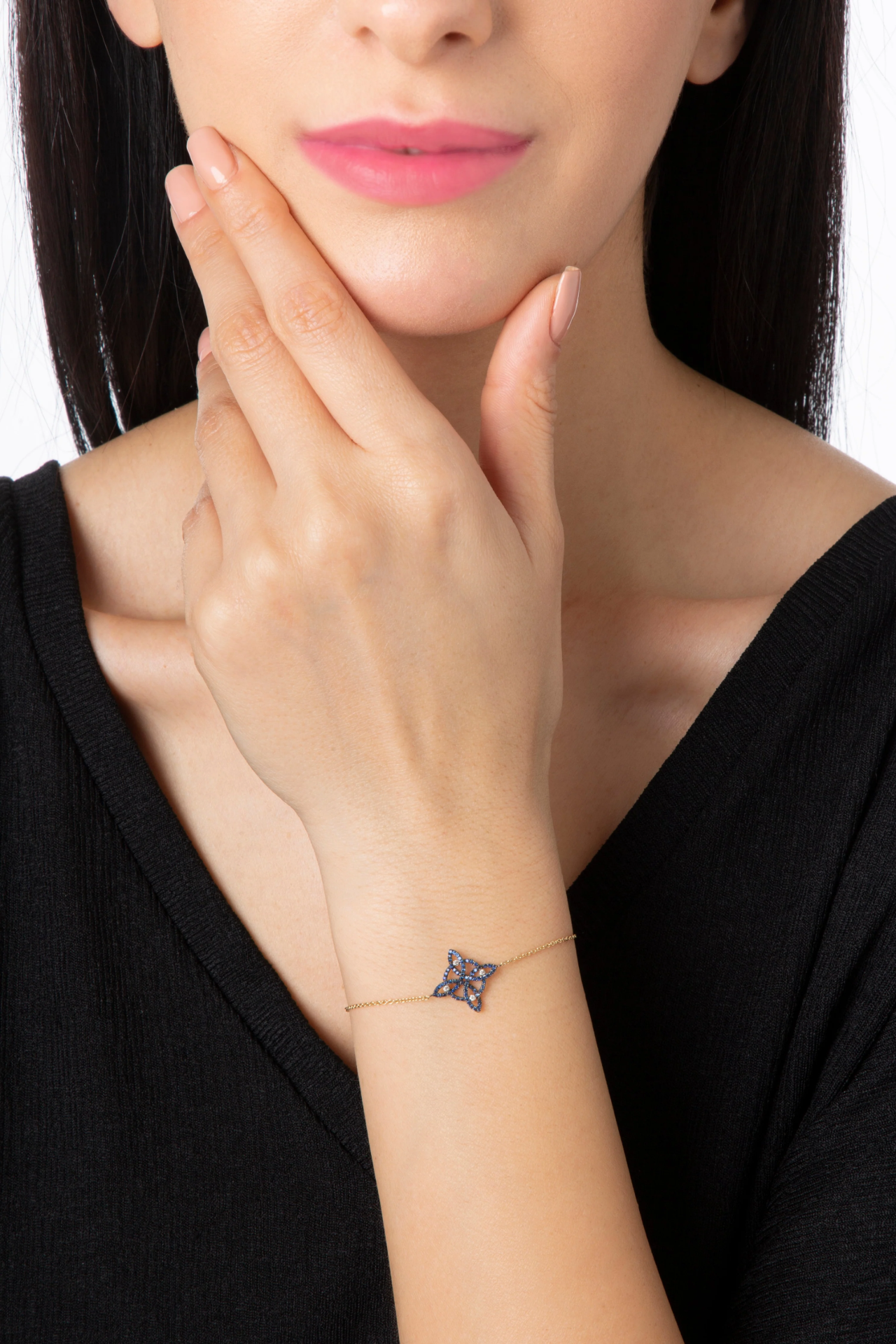 Full Magic Knot Sarı Altın Göz Bilezik resmi