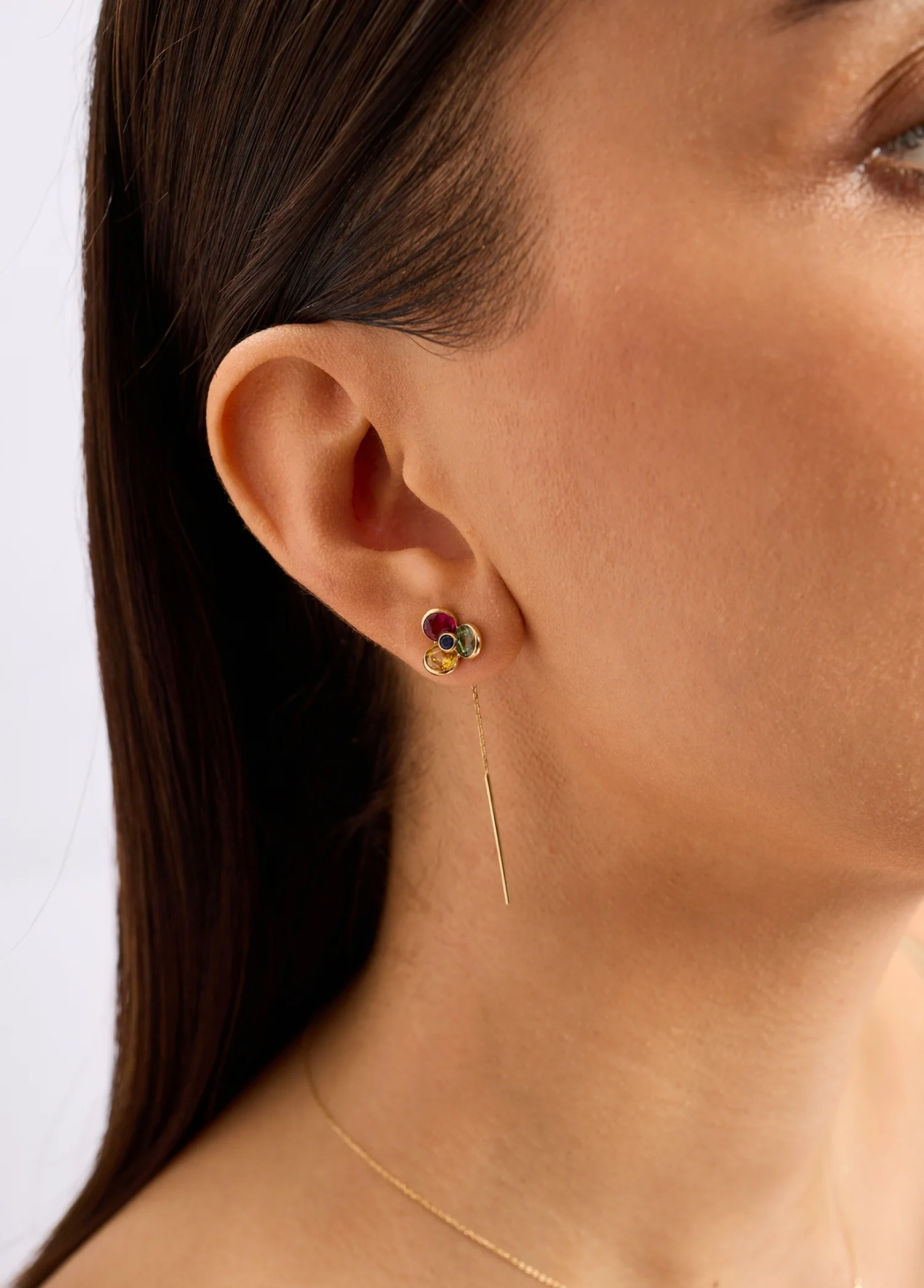 Caliora Flower 14 Ayar Altın Küpe resmi