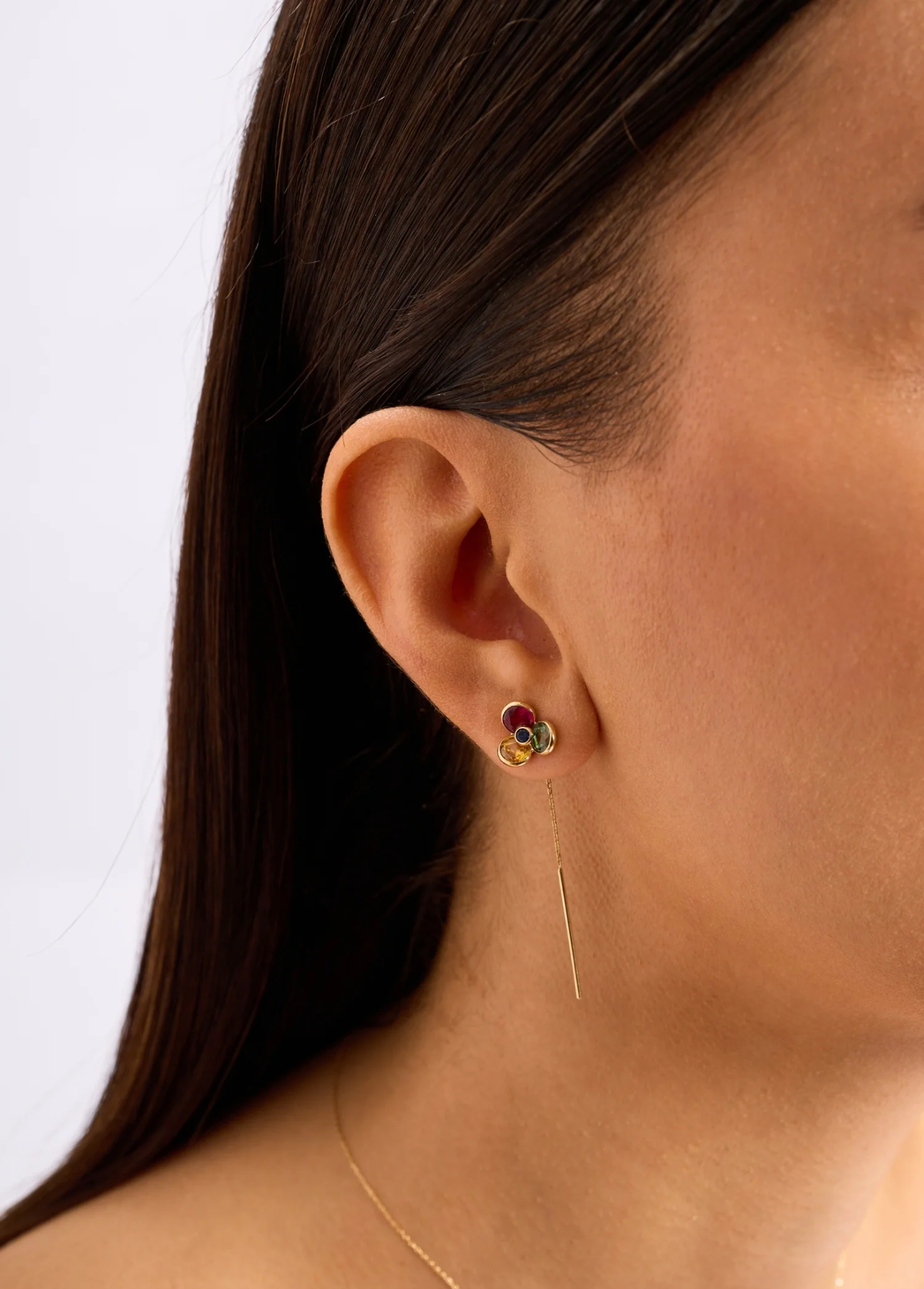 Caliora Flower 14 Ayar Altın Küpe resmi