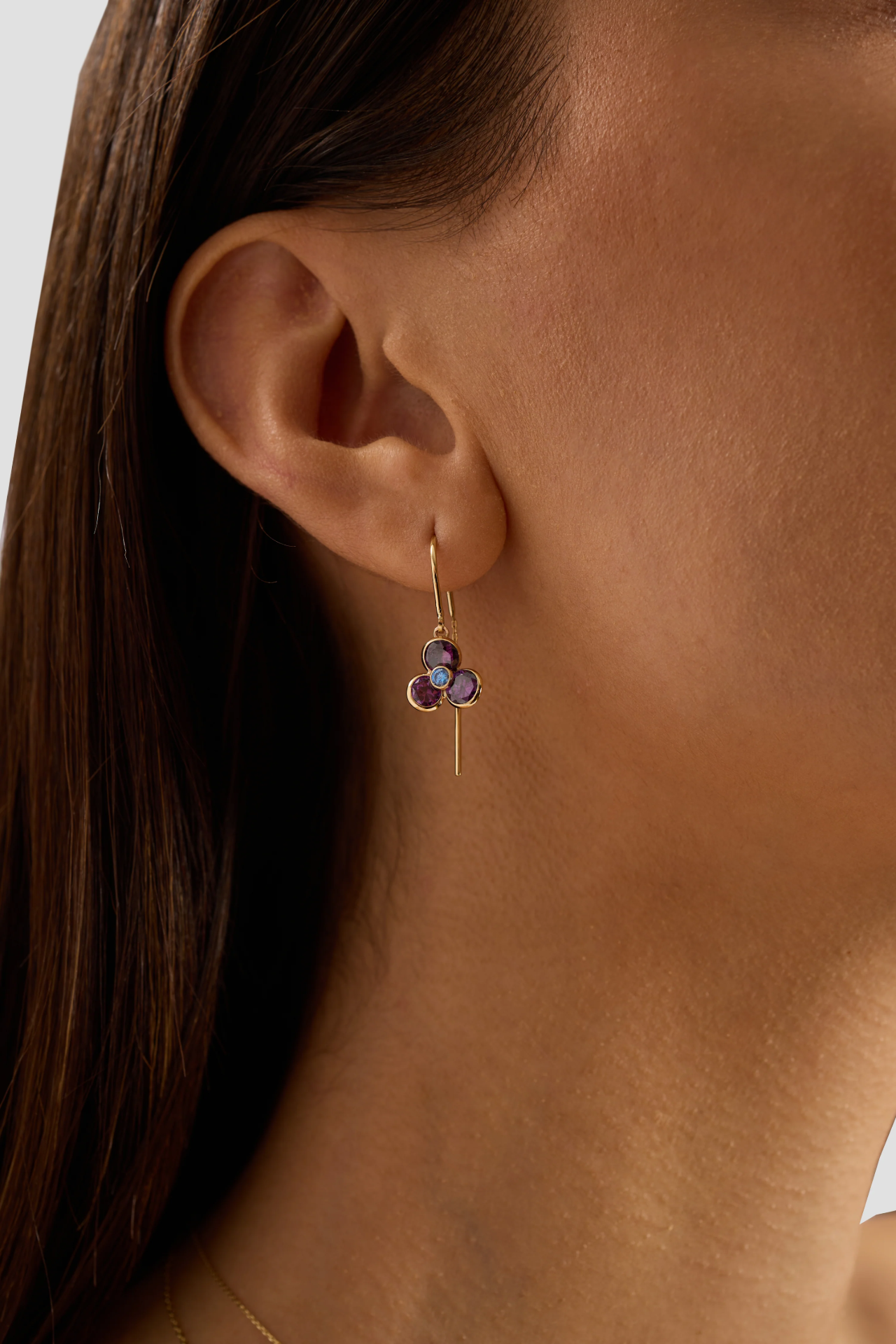 Caliora Midnight 14 Ayar Altın Küpe resmi