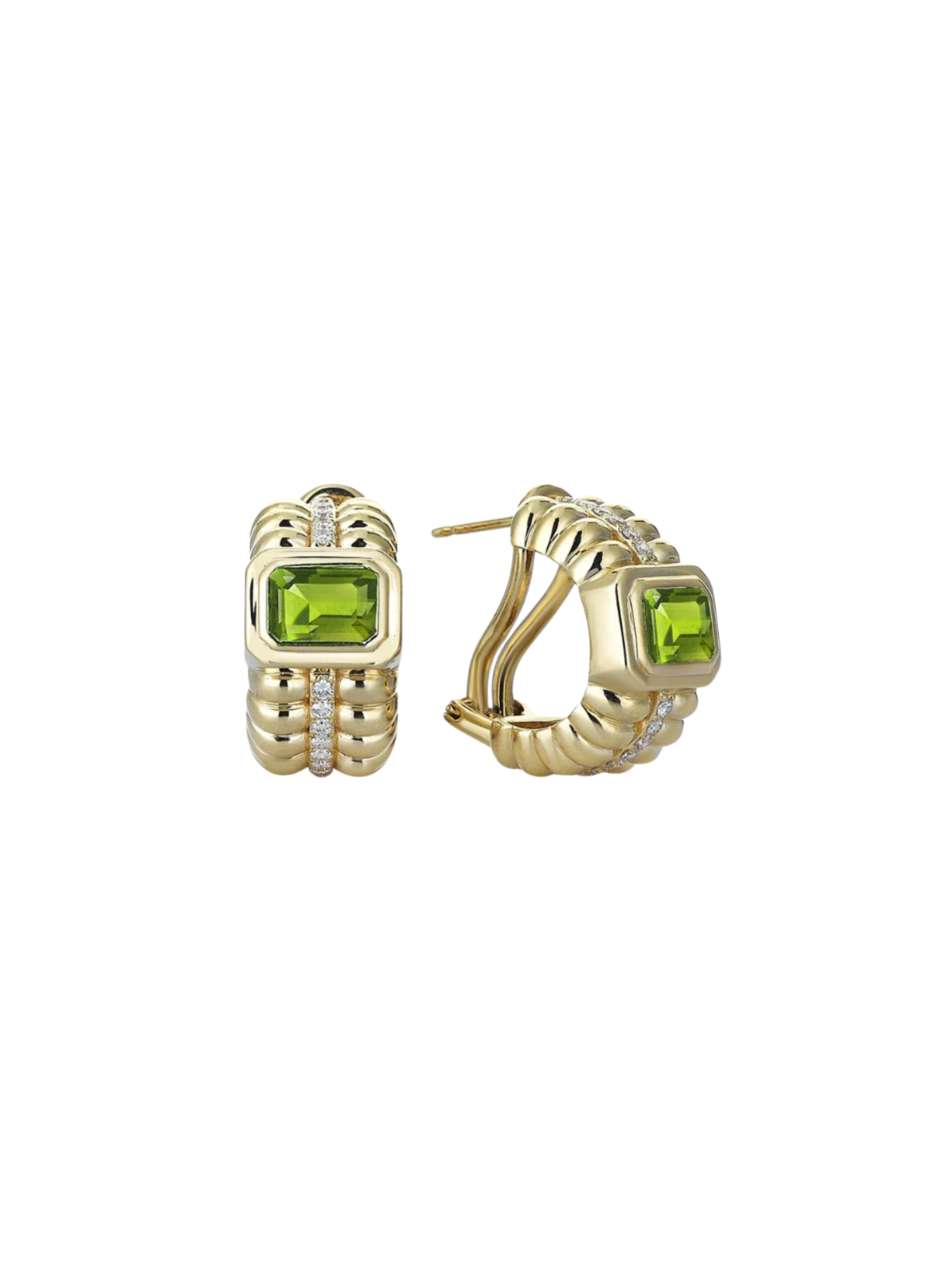 Morphose02 Peridot Taşlı Halka Küpe resmi