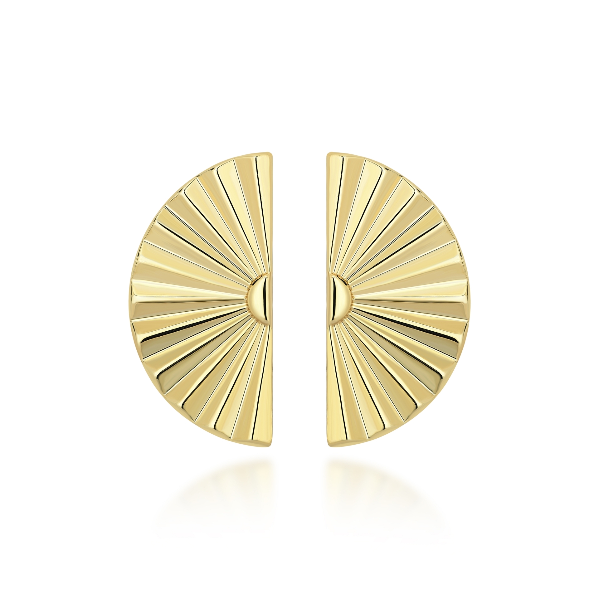 14 Ayar Yelpaze Küpe resmi