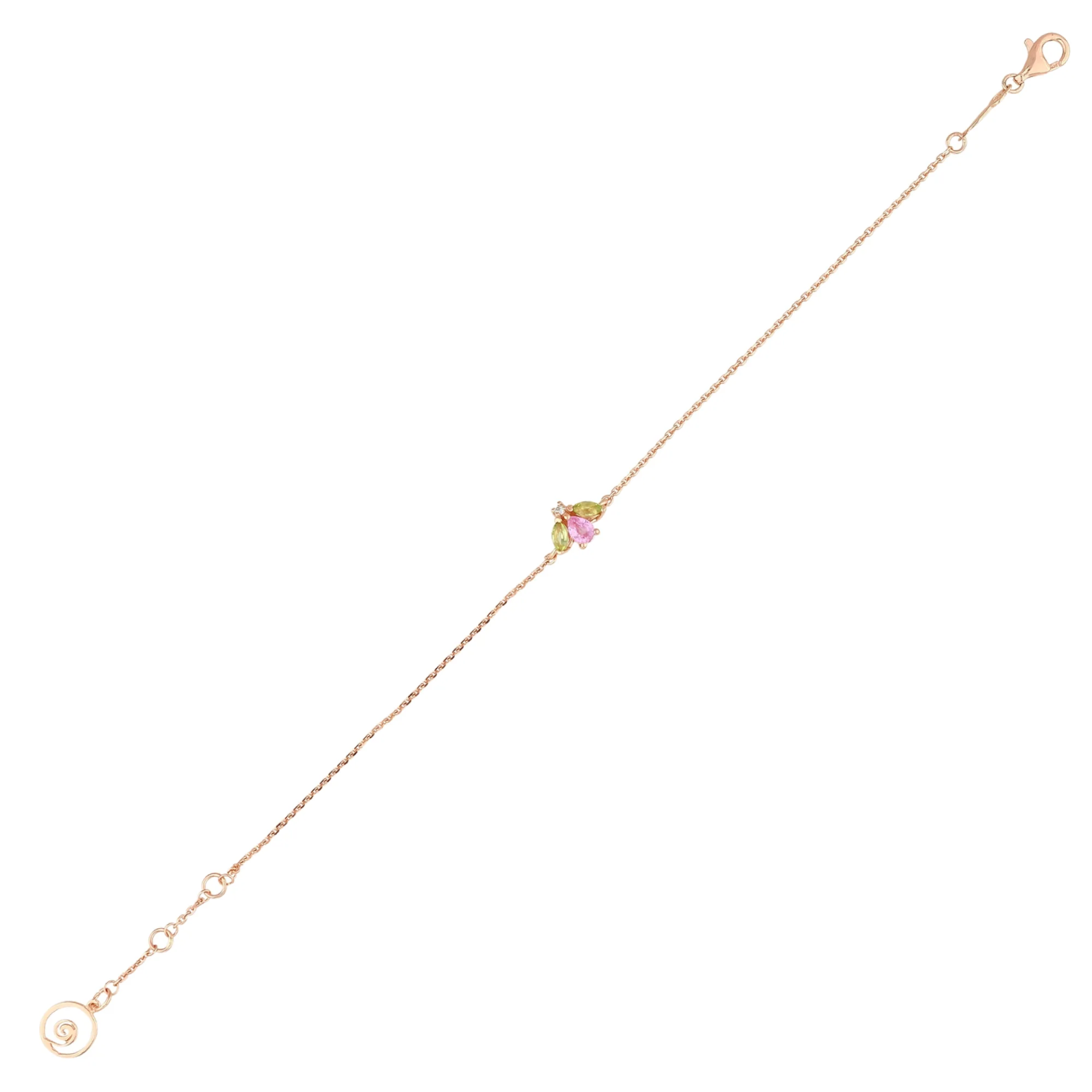 Queen Bee Maya Pembe Safir Bileklik resmi