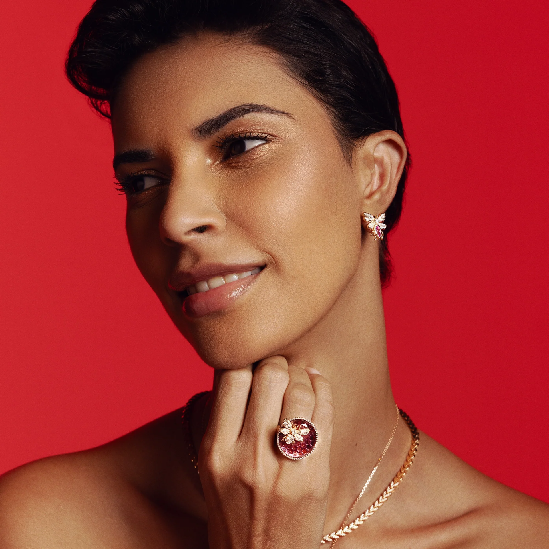 Queen Bee Bon Bon Turmalin Yüzük resmi