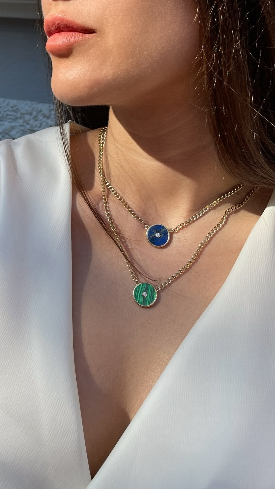 Link Malakit Taşlı Kolye resmi