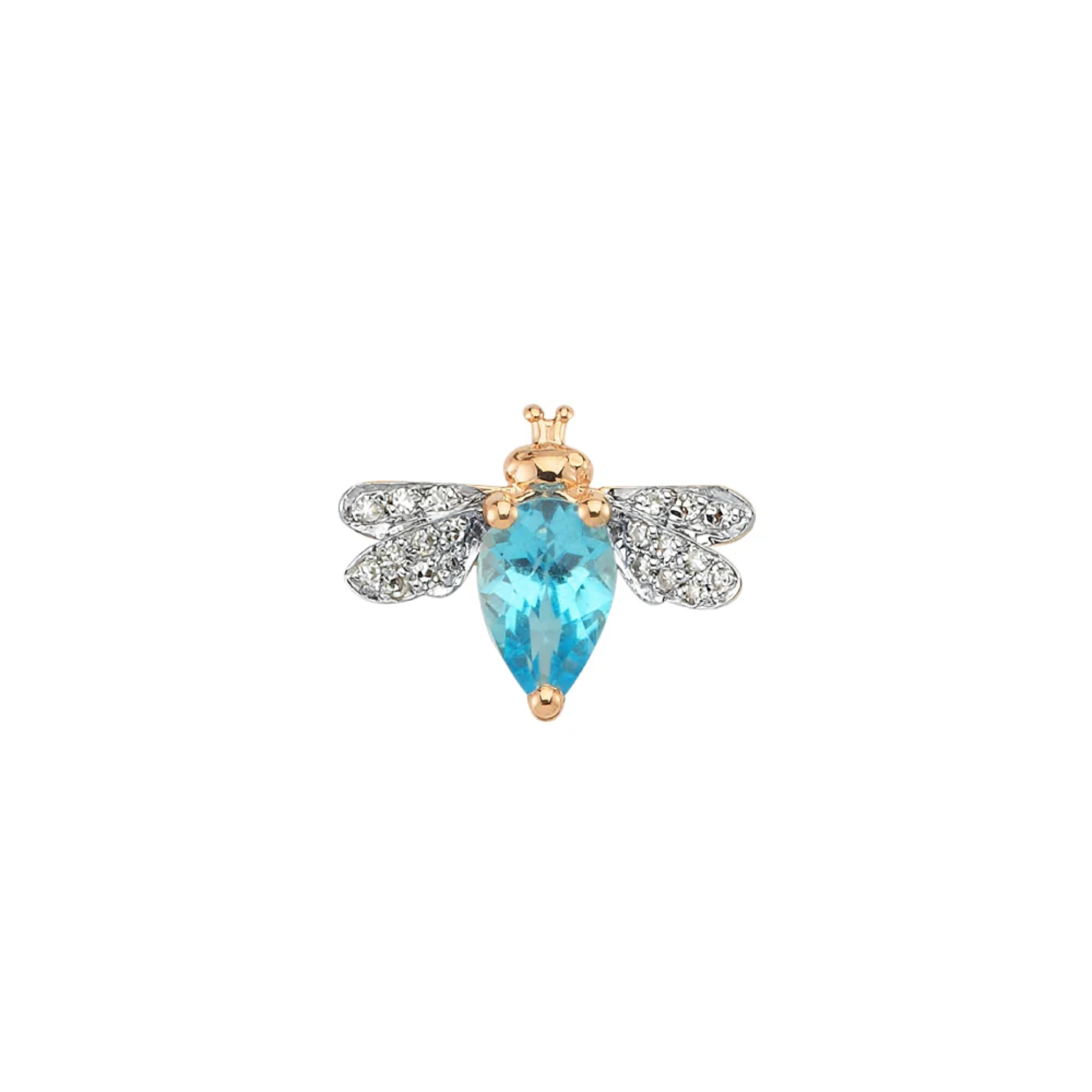 Queen Bee Bella Mavi Topaz Küpe resmi
