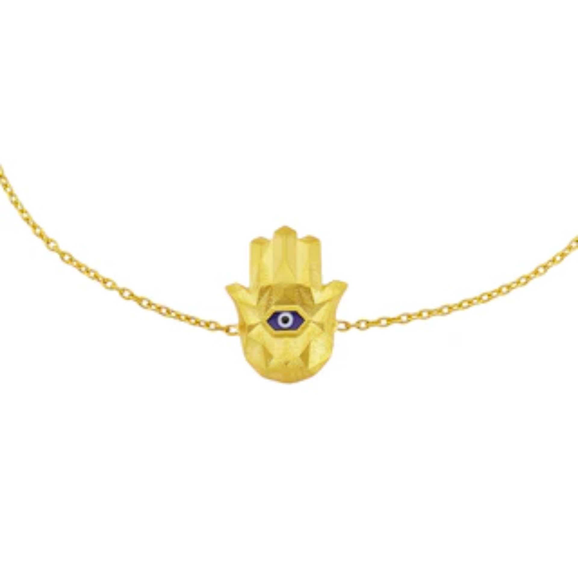 Hamsa Guard Totem Sarı Altın Bilezik resmi